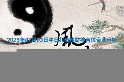 2025年07月03日今日打麻将财神吉位专业分析