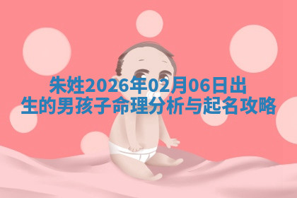 朱姓男孩子取名