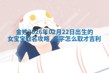 金姓2026年02月22日出生的女宝宝取名攻略：名字怎么取才吉利？
